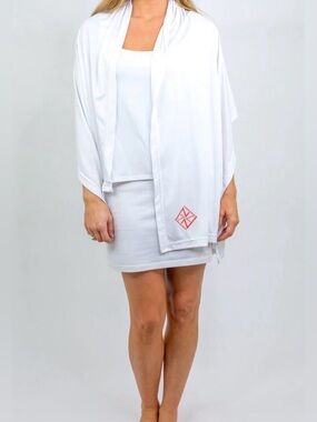 Sand Dunes White Sunny Shawl